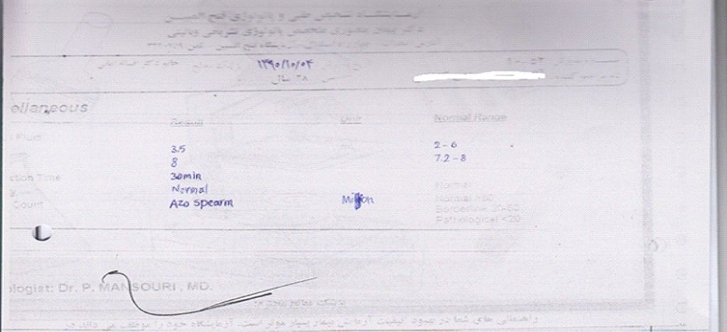 ناباروری - عفونت ژنیتال - آزواسپرمی - وتراتوزواسپرمی - واریکوسل - زالو درمانی